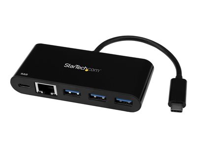 StarTech.com USB-C to Ethernet Adapter with 3-Port USB 3.0