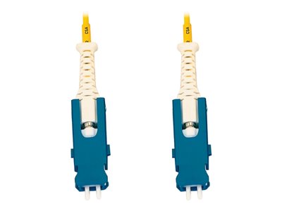Eaton Tripp Lite Series 400G Singlemode 9/125 OS2 Fiber Optic Cable (Duplex SN-UPC M/M), LSZH, Yellow, 2 m (6.6 ft.)