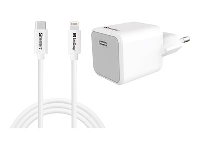 5705730441578 - power adapter - 2-in-1 - 24 pin USB-C - 20 Watt - with USB-C to Lightning cable (1m)