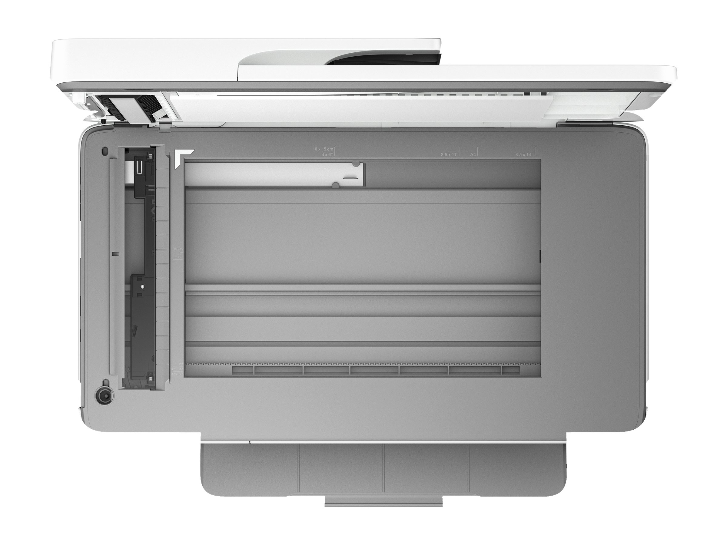 HP Officejet Pro 9720e Wide Format All-in-One multifunction printer Product shot Top 79050