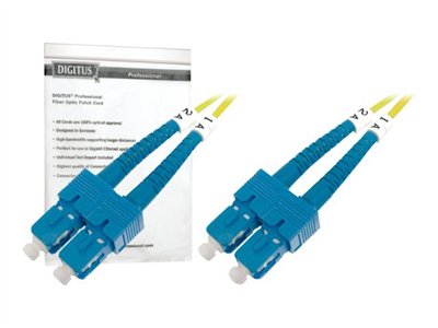 DIGITUS LWL Patchkabel SC -> SC 10.00m Singlemode Duplex OS2 - DK-2922-10