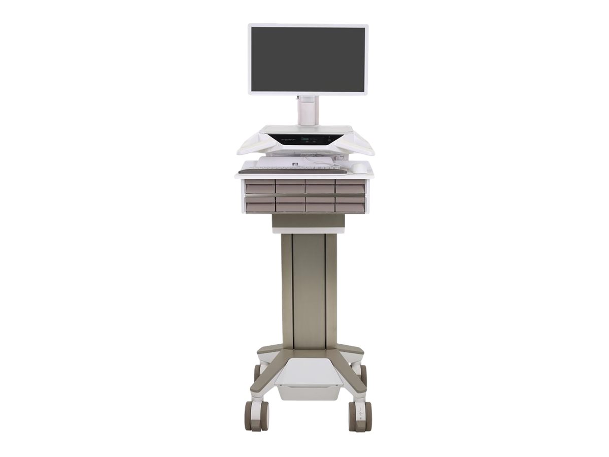 ERGOTRON CareFit Pro, Electric Lift Cart, LiFe, Pwd, 8, Dwrs, CHE