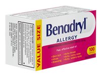 Benadryl Allergy Caplets - 100's