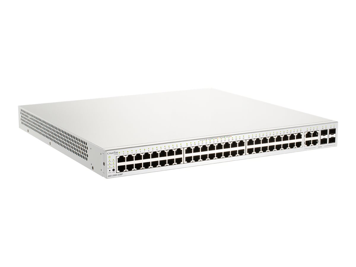 D-Link Nuclias Cloud-Managed DBS-2000-52MP - přepínač - 52 porty - inteligentní - Lze montovat do rozvaděče