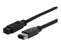 StarTech.com 6 ft IEEE-1394 Firewire Cable 9-6 M/M - IEEE 1394 cable - 6 pin FireWire (M) to FireWire 800 (M) - 6 ft - black - 1394_96_6 IEEE 1394 kabel 1.8m