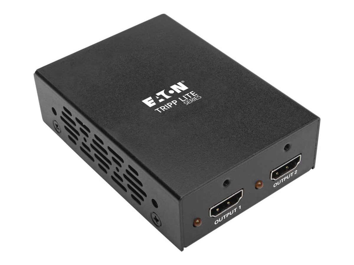 Tripp Lite 2-Port 4K 3D HDMI Splitter, HDMI, HDCP 2.2, Ultra HD 4K x 2K Audio/Video, 3840 x 2160 @ 60 Hz, HDR, TAA