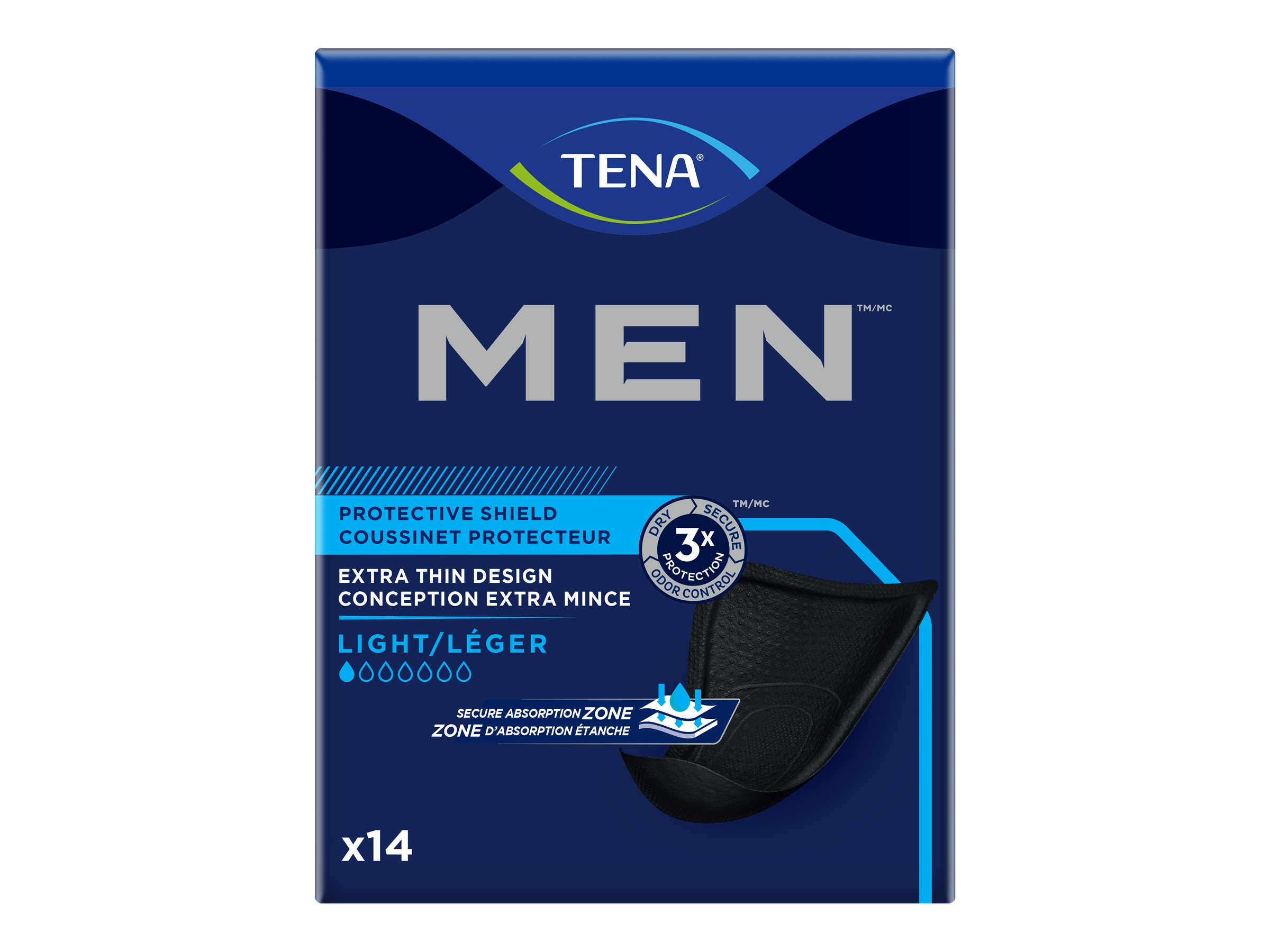 TENA Men Protective Incontinence Shield - Light - 14s