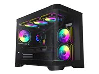GameMax Infinity HYPE-M BK Tower Micro ATX Sort Transparent