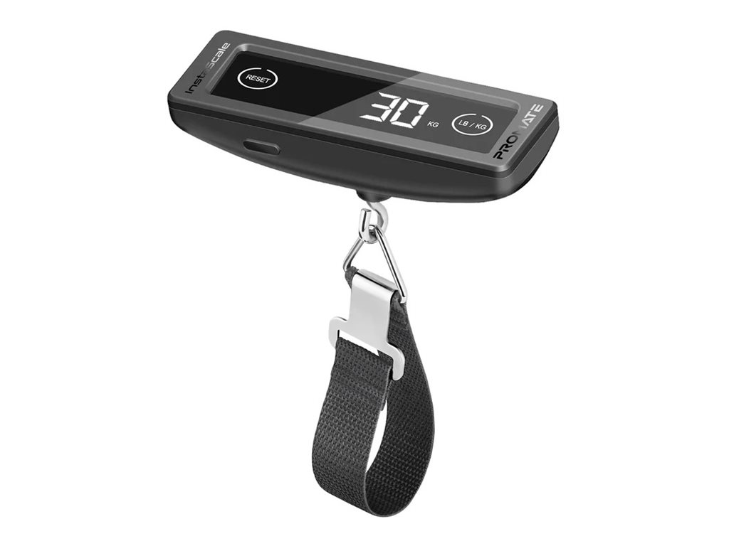 Promate InstaScale, scale for luggage, portable, high-accuracy, with touch screen LCD