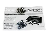 Startech 1U Adjustable Vented Server Rack Mount Shelf - 175lbs - 19.5 to 38in Deep Universal Tray for 19" AV/ Network Equipment Rack (ADJSHELF) - rack shelf - 1U