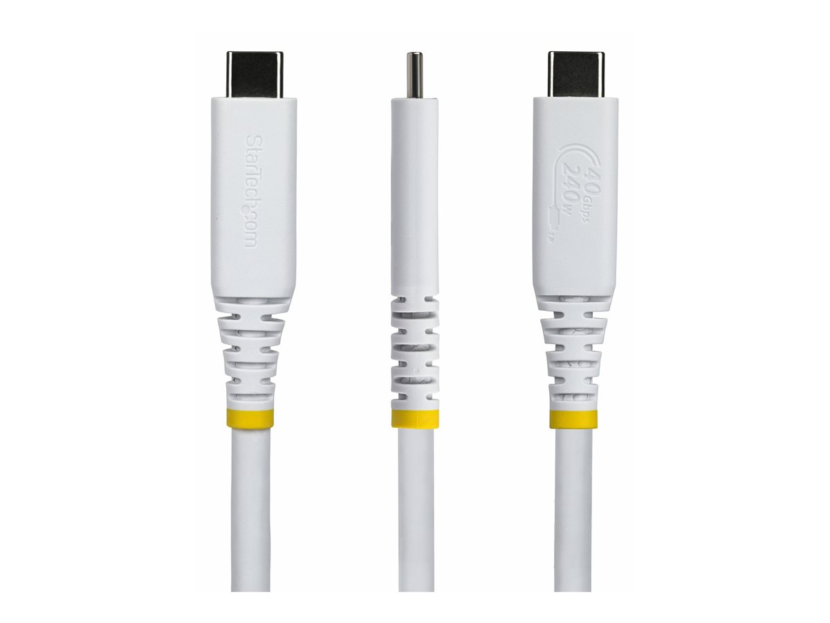 1M USB4 CABLE WHITE USB-IF CERTIFIED 8K60/DP2.1/240W/40GBPS – StarTech.com