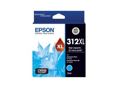 Epson 312XL high capacity cyan original ink Package view Front 79225