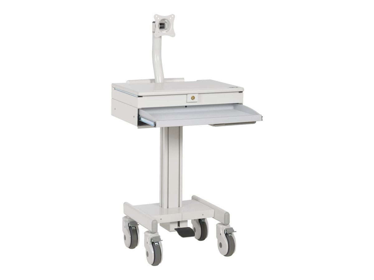 Eaton Tripp Lite Series Mobile Workstation with Monitor Arm, Casters, Locking Drawer, TAA