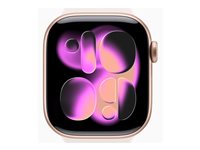 Apple Watch Series 11 (GPS) - rose gold aluminium - smart watch with sport band - light blush - 64 GB