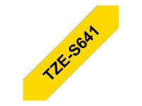 Ruban TZES Adhésif puissant 18mm Noir/Jaune