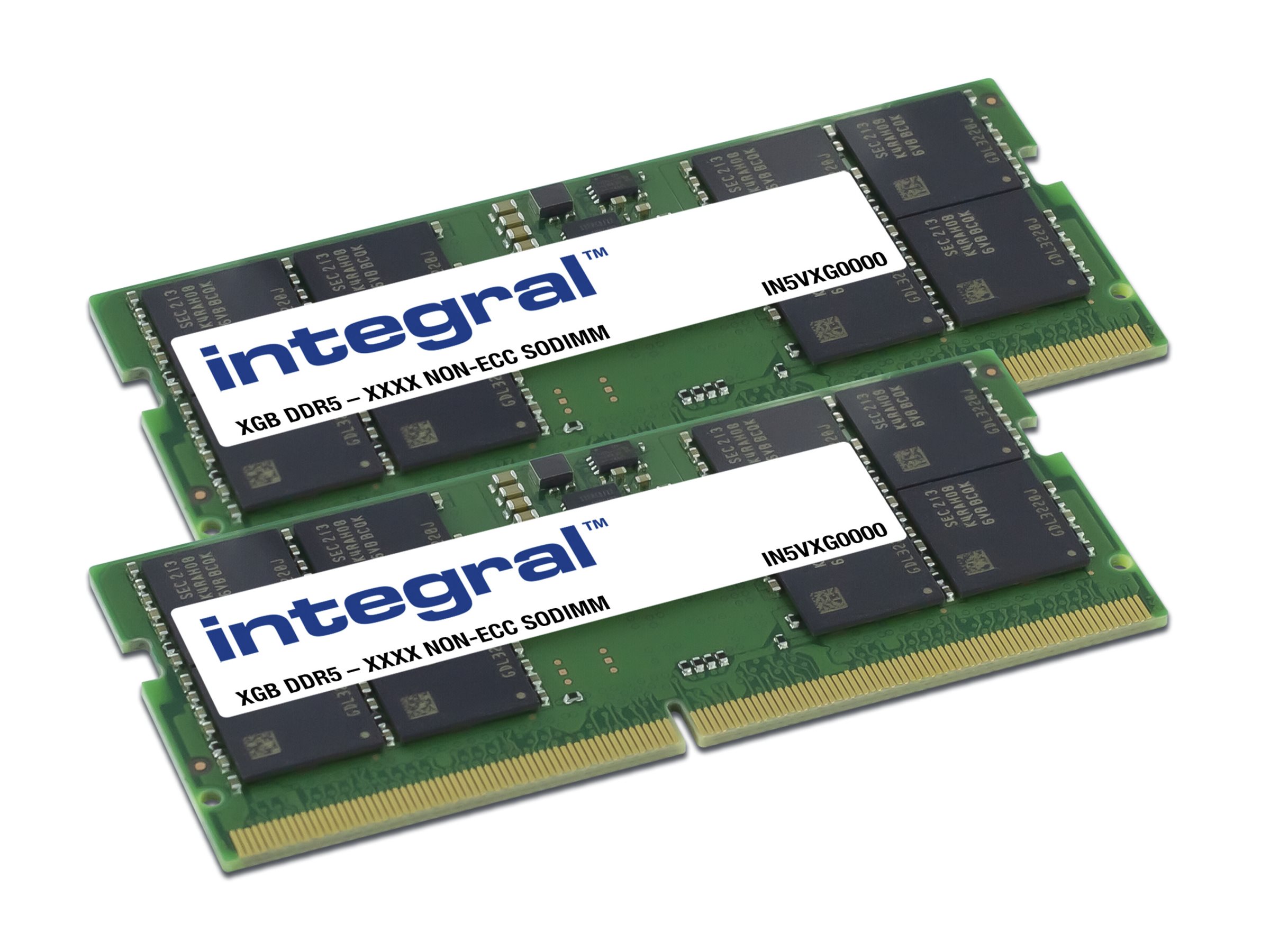 An image of Integral - DDR5 - kit - 32 GB: 2 x 16 GB - SO-DIMM 262-pin - 4800 MHz / PC5-38400 - unbuffered