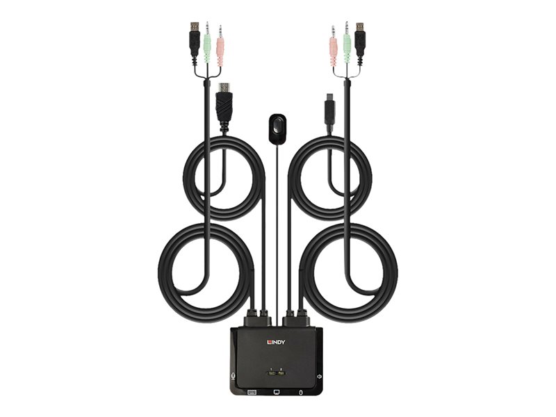 LINDY 2 Port HDMI 18G KVM Switch