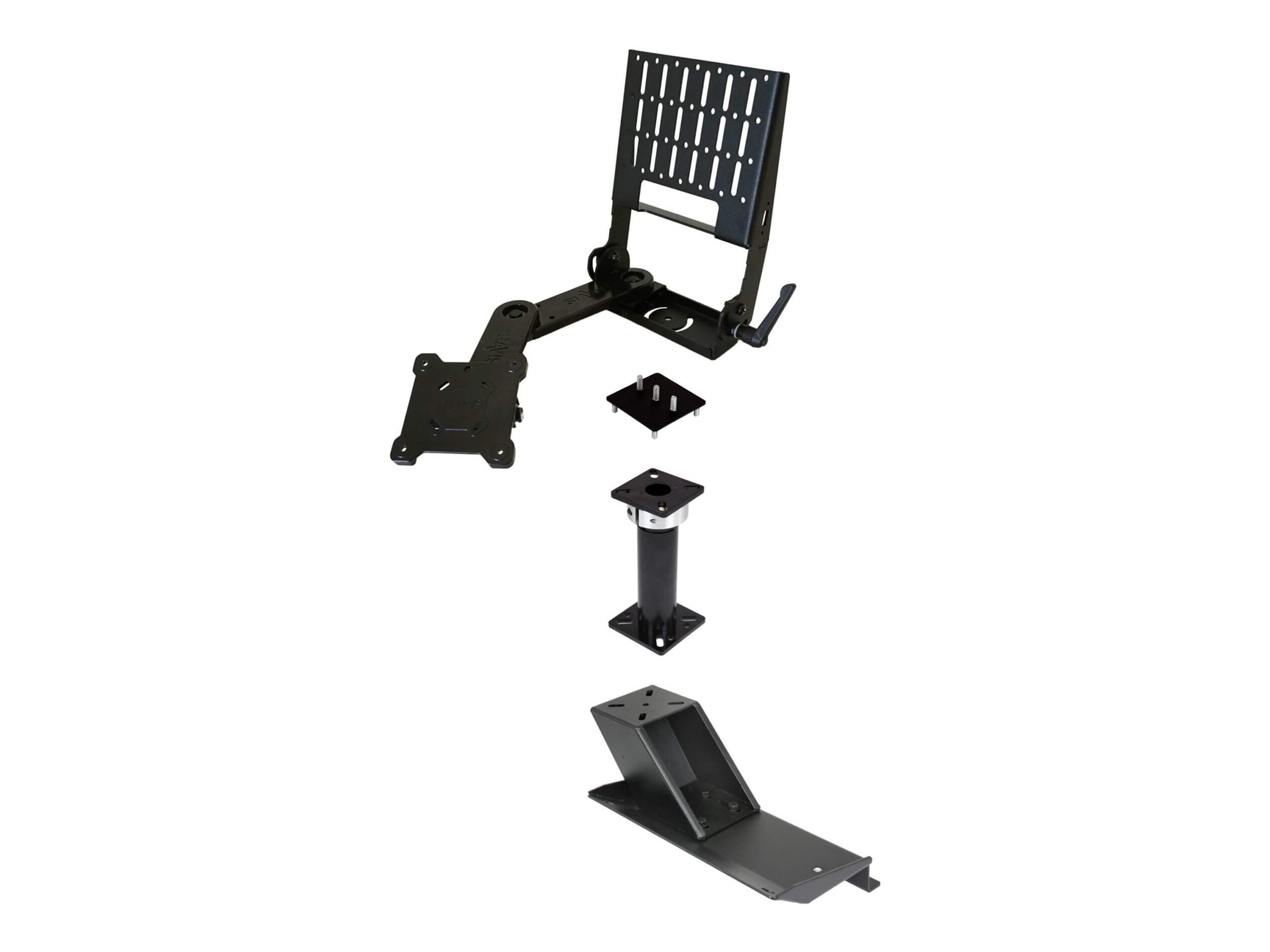 Havis Standard - Mounting kit (swivel arm, top offset platform, telescopic pole, heavy duty pole without height adjust handle, monitor mount)