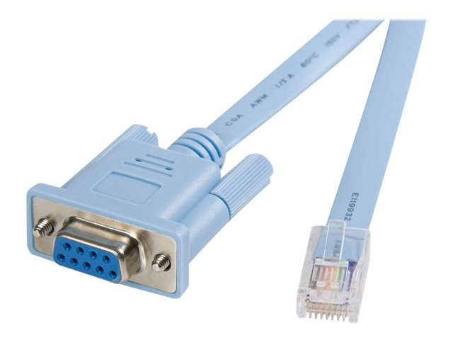 Image of StarTech.com 6 ft RJ45 to DB9 Cisco Console Management Router Cable - M/F Serial Console Cable (DB9CONCABL6) - serial cable - RJ-45 to DB-9 - 1.8 m