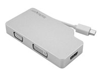 StarTech.com Aluminum Travel A/V Adapter: 3-in-1 Mini DisplayPort to VGA, DVI or HDMI - mDP Adapter - 4K (MDPVGDVHD4K) Video transformer
