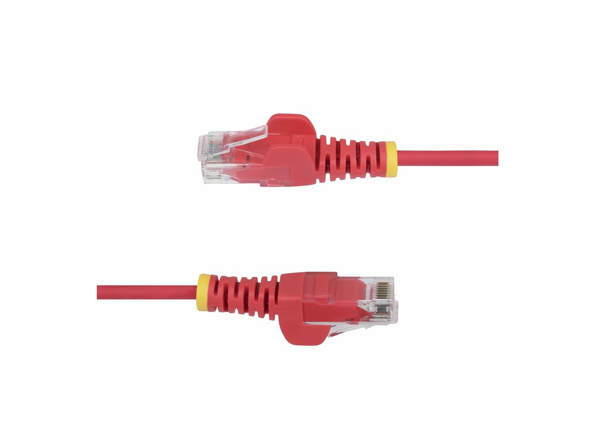 StarTech.com 2.5m Red Slim CAT6 Ethernet Cable, Snagless, 28AWG, LSZH - patch kabel - 2.5 m - červená – foto 2