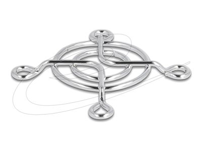 DELOCK Luftergitter 40 x 40mm silber