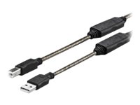 VivoLink USB 2.0 USB-kabel 15m Sort