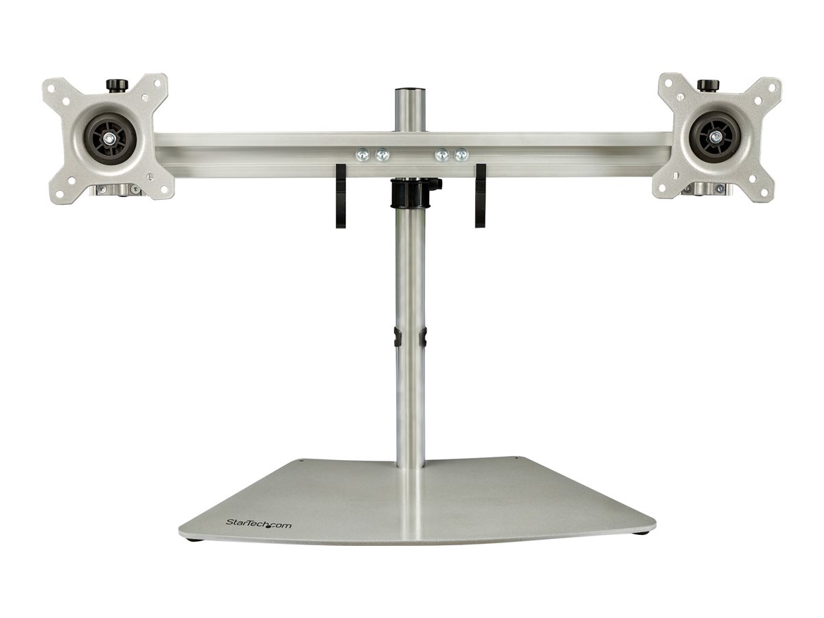 Startech Dual Monitor Stand Ergonomic Free Standing Dual Monitor Desktop Stand for two 24 VESA Usage / lifestyle Front 72785
