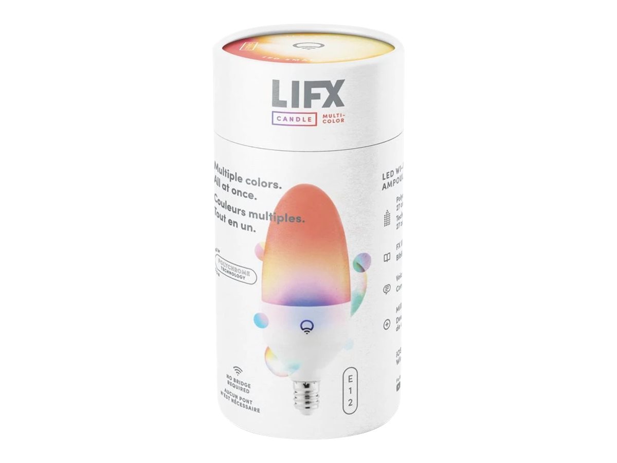 LIFX COLOR LED light bulb shape: candle E14 5 W 16 million Product shot Front 79800