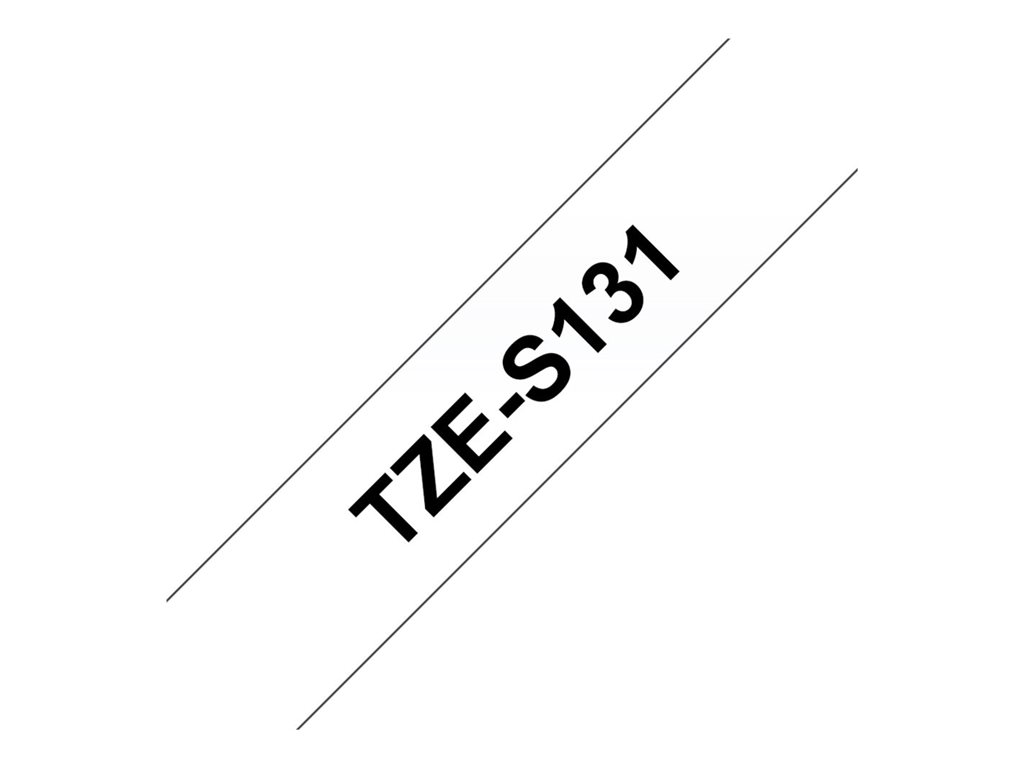 BROTHER TZE-S131 Noir/Clair 12mm 8m