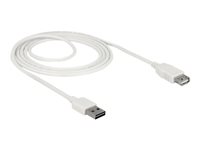 DeLOCK Easy USB 2.0 USB forlængerkabel 2m Hvid