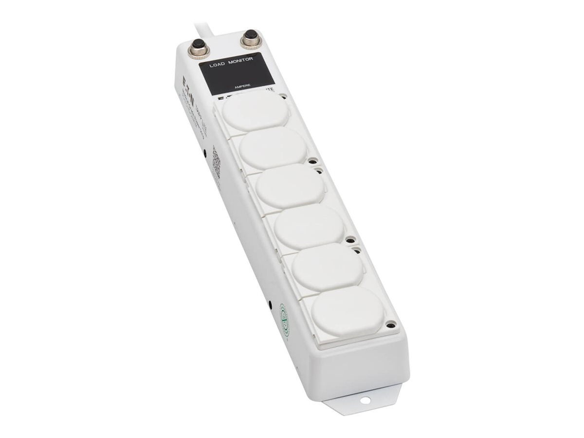 Eaton Tripp Lite Series UL 1363A Medical-Grade Power Strip for Patient Care Vicinities, 6 Hospital-Grade Outlets, Load Monitor, Safety Covers, Antimicrobial, 15 ft. (4.6 m) Cord