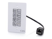 C2G AV Controller Universal remote control 8 buttons cable/infrared white
