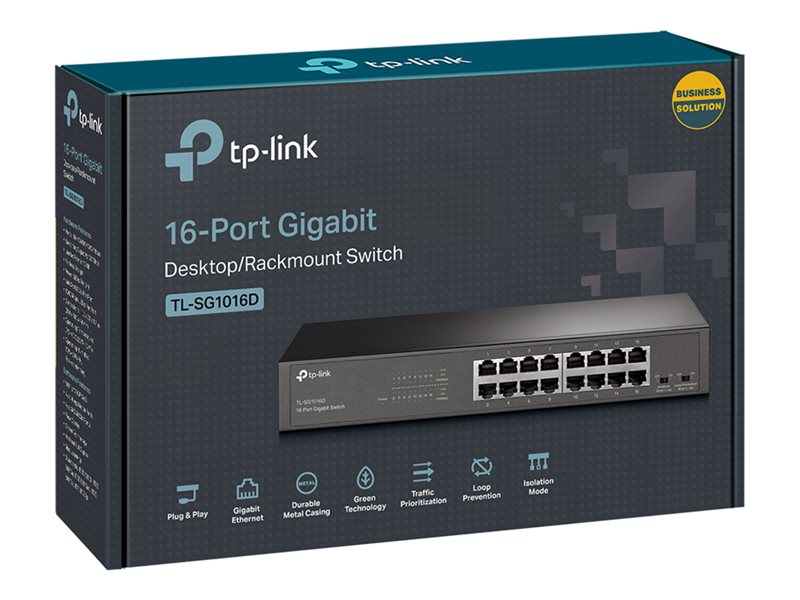 TP-LINK 16port Gigab. ECO-Switch 19in