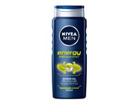 Nivea Men Energy Shower Gel - Body Face & Hair - 500ml