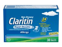 Claritin Allergy 24 Hour Rapid Dissolve Tablets - 10mg - 30's