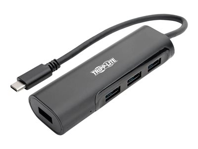 Product  Tripp Lite USB Car Charger Dual Port 30W USB-A & USB C w Coiled  Cord 6ft car power adapter - 24 pin USB-C - 30 Watt