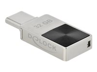 DeLOCK Mini Memory Stick 32GB USB-C 3.2 Gen 1 Sort Sølv