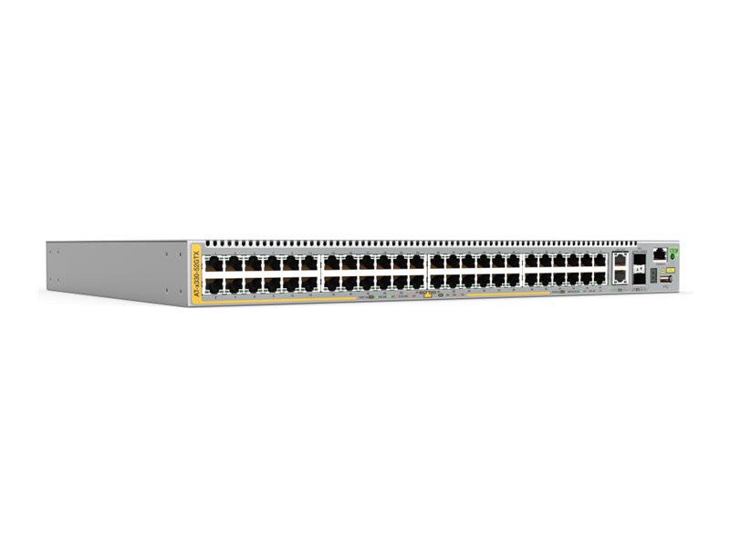 Allied Telesis AT x330-52GTX switch 48 ports Managed Product shot Left-angle 79450