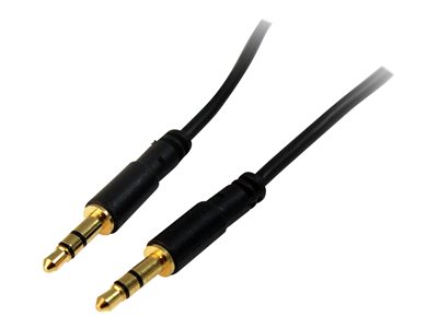 StarTech.com 15 ft. (4.6 m) 3.5mm Audio Cable - 3.5mm Slim Audio Cable - Gold Plated Connectors - Male/Male - Aux Cable (MU15MMS)