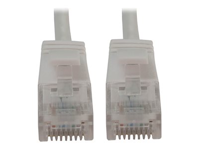 Eaton Tripp Lite Series Cat6a 10G Snagless Molded Slim UTP Ethernet Cable (RJ45 M/M), PoE, White, 6 in. (15 cm)