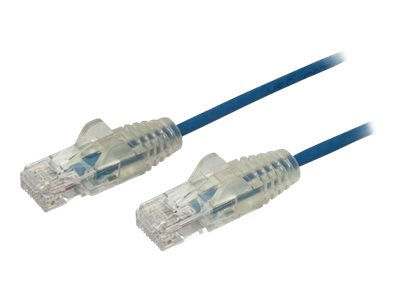 Image of StarTech.com 1.5m Slim LSZH CAT6 Ethernet Cable, 10 Gigabit Snagless RJ45 100W PoE Patch Cord, CAT 6 10GbE UTP Network Cable w/Strain Relief, Blue, Fluke Tested/ETL, Low Smoke Zero Halogen - Category 6 - 28AWG (N6PAT150CMBLS) - patch cable - 1.5 m - blue