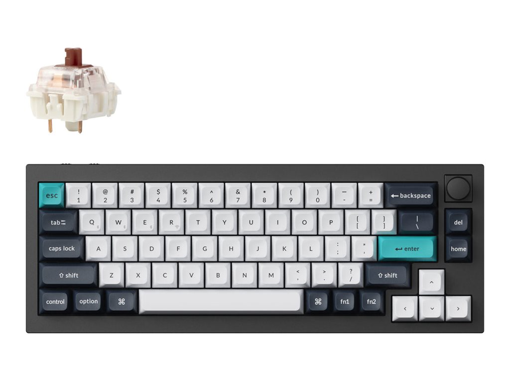Keychron Q2 Max keyboard QMK/VIA custom mechanical carbon black Input Product shot Front 79650