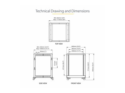 STARTECH 48,26cm 19Zoll  Serverschrank -