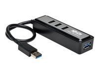 Tripp Lite Portable 4-Port USB 3.0 SuperSpeed Mini Hub with Built In Cable Hub 4 porte USB