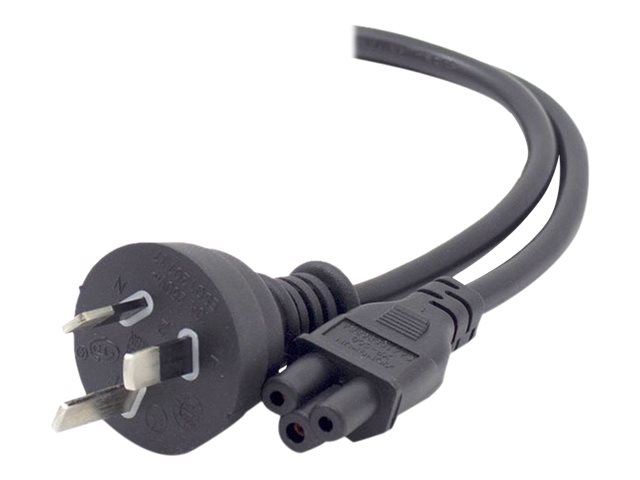 ALOGIC power cable power Australian 3-pin to IEC 60320 C5 3 Product shot Right-angle 79400