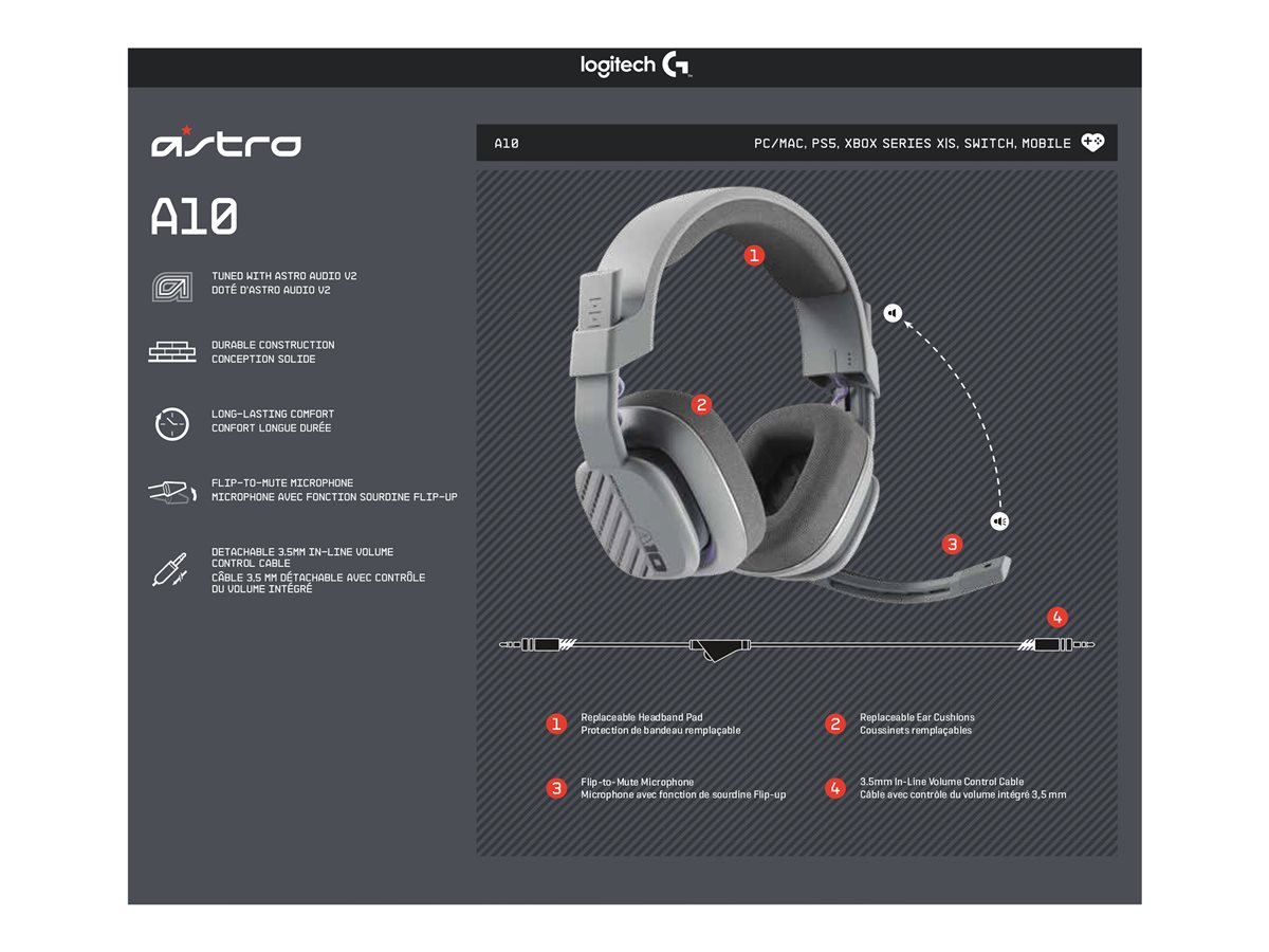 ASTRO Gaming A10 Gen 2 - náhlavní souprava - 3.5 mm jack – foto 14