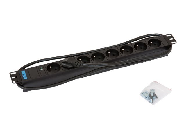 Triton 19'' rozvodný panel 1U 8xCZ kontrolka