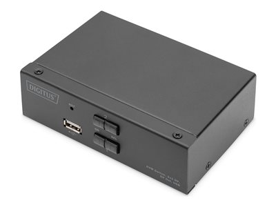 DIGITUS KVM Switch, 4K60HZ, 2x1 DP in, 1x DP USB out - DS-12851