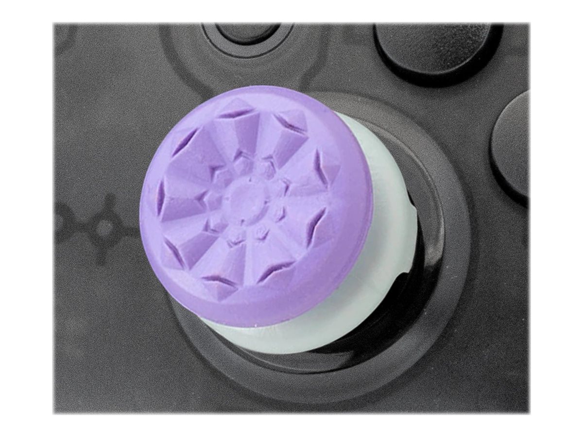 KontrolFreek FPS Freek Galaxy Gamepad Attachment Tip Pads for NINTENDO Switch Pro Controller - Purple On Silver - 2807-NP